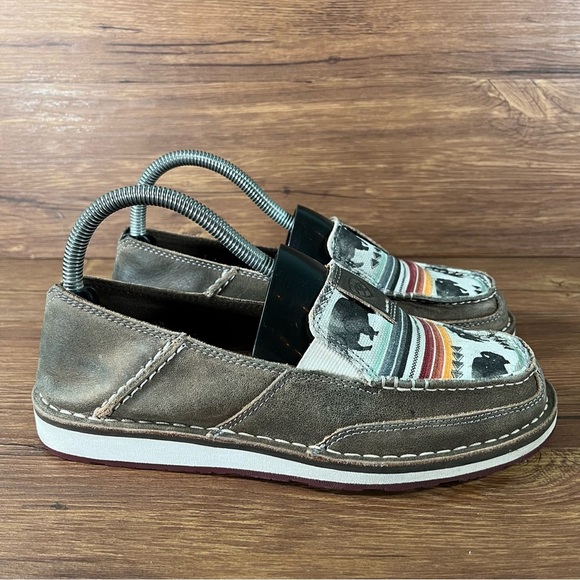Ariat Crusier ‘Buffalo Print’ Leather Slip-On Sneakers Loafers Women’s Size 7 - Picture 11 of 11